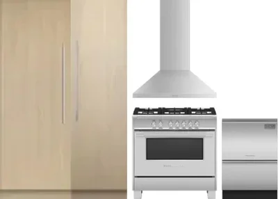 5 Piece Package Includes Refrigerator, Freezer, Range, Hood And Dishwasher